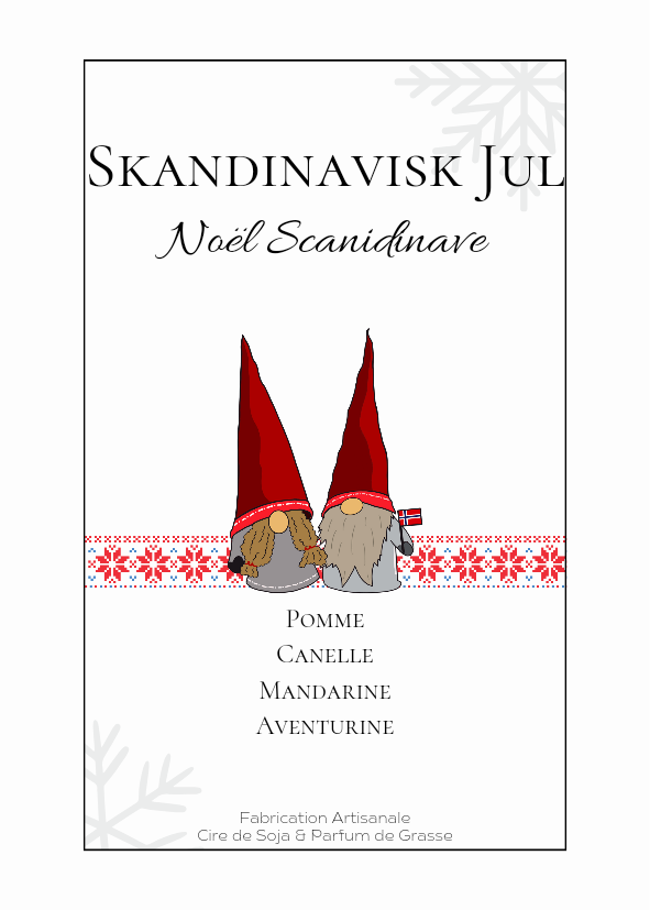 Bougie Skandinavisk Jul - Nöel Scandinave